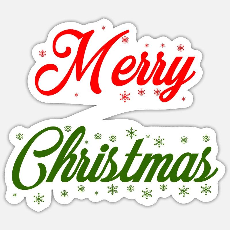 Joyeux Noël Feliz Navidad - Sticker taille S (10 x 10 cm) - blanc mat