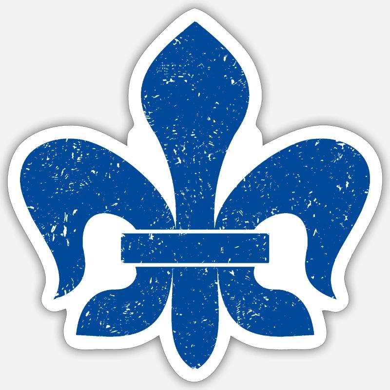 Fleur-de-lis / Lily - Sticker size S (10 x 10 cm) - white matte