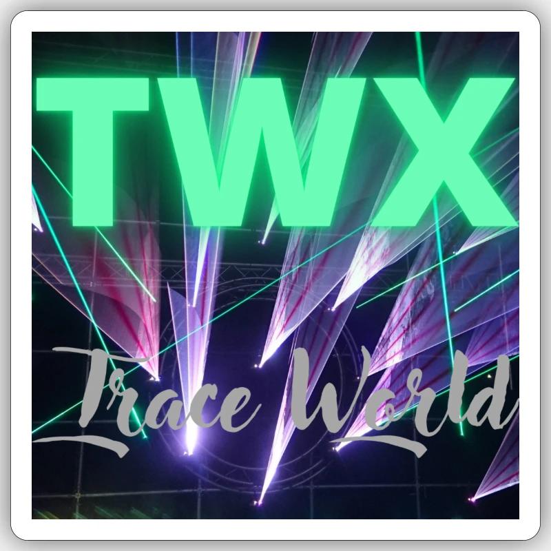 TraceWorld - Sticker Größe S (10 x 10 cm) - Mattweiß