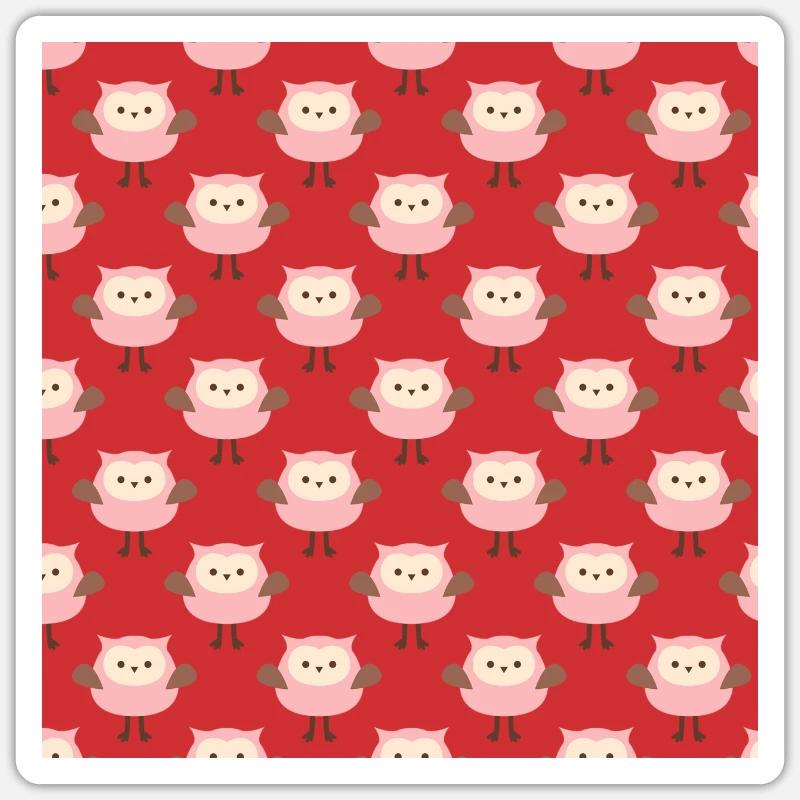 buntes Eulenmuster Eule Eule Eule Geschenkidee Sticker Größe S (10 x 10 cm)