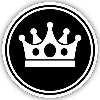 Crown Symbol - Sticker size S (10 x 10 cm) - white matte - Front