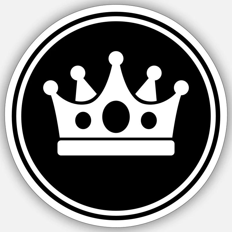 Krone Symbol Sticker Größe S (10 x 10 cm)