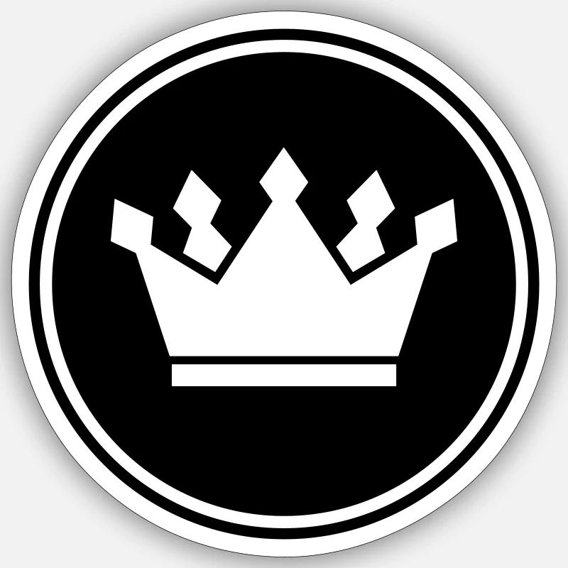 Crown Symbol icon - Sticker size S (10 x 10 cm) - white matte