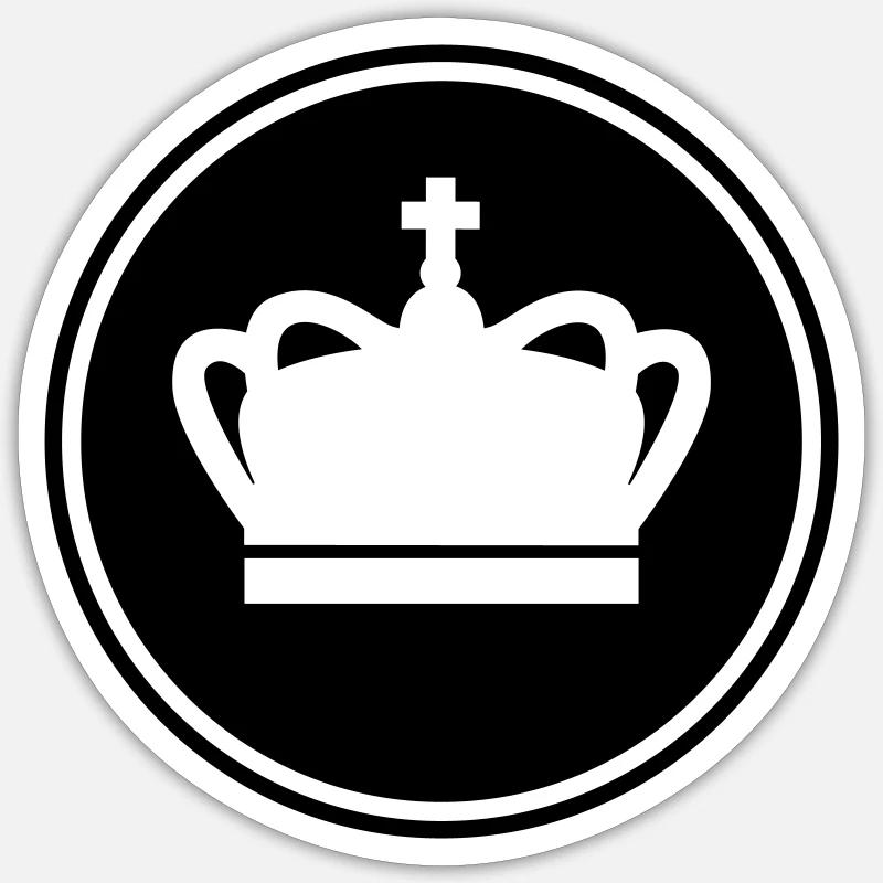 Crown - Sticker size S (10 x 10 cm) - white matte