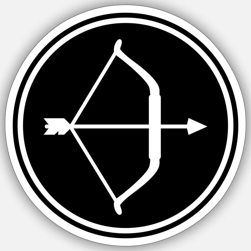 Bow and arrow Sticker size S (10 x 10 cm)