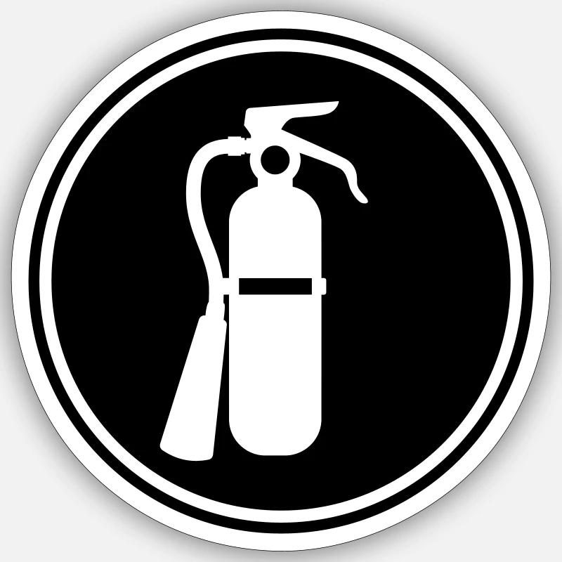 Fire extinguisher icon - Sticker size S (10 x 10 cm) - white matte