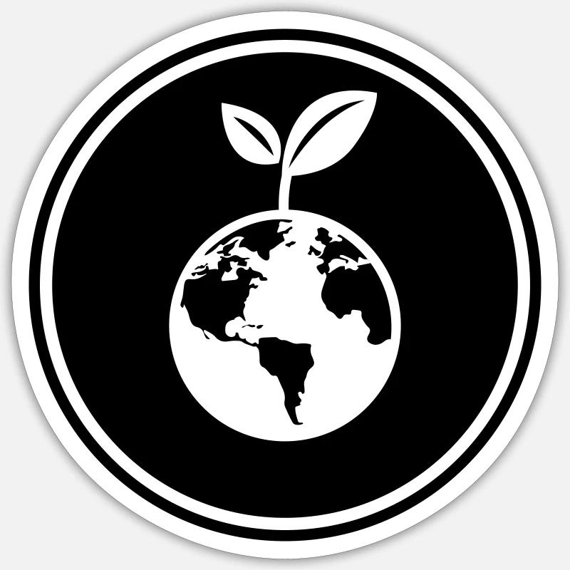 Planet Earth - Sticker size S (10 x 10 cm) - white matte