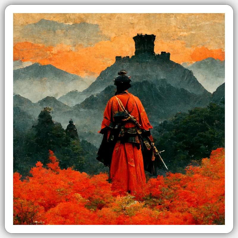 Samurai Knight Sticker Größe S (10 x 10 cm)