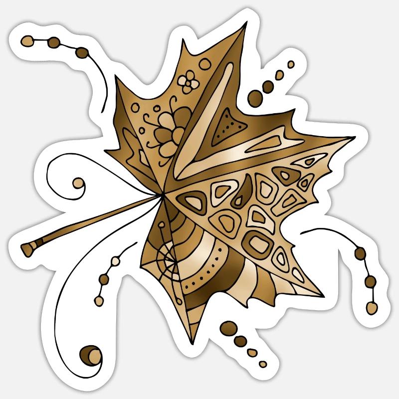 Leaf - Sticker size S (10 x 10 cm) - white matte