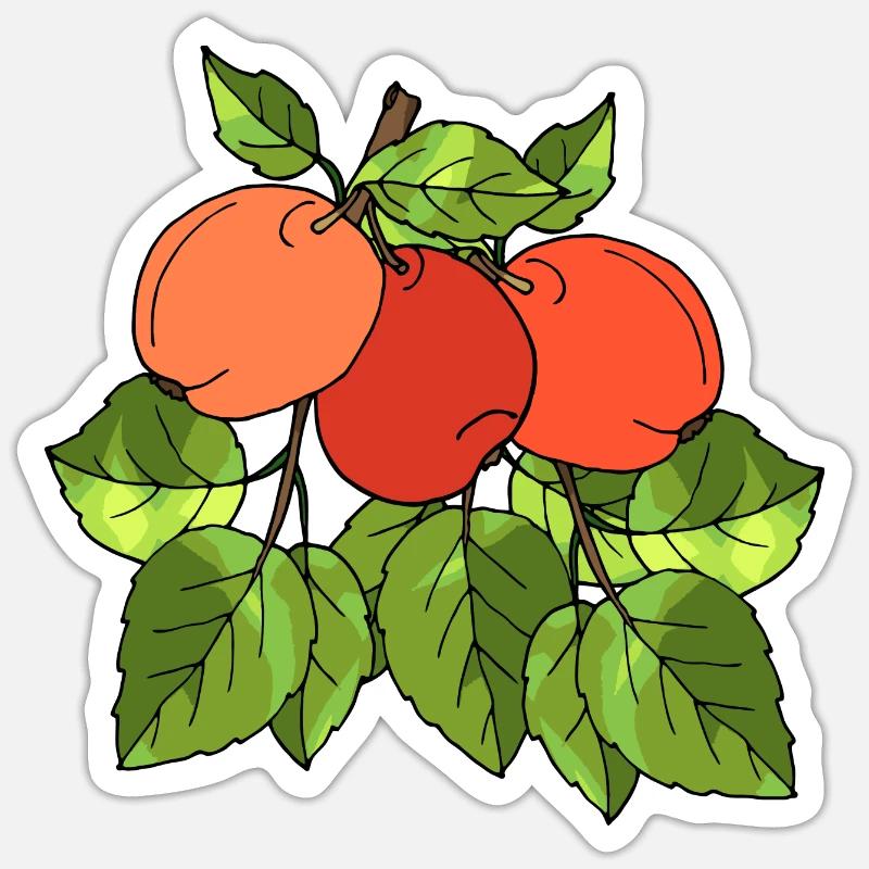 Apples - Sticker size S (10 x 10 cm) - white matte