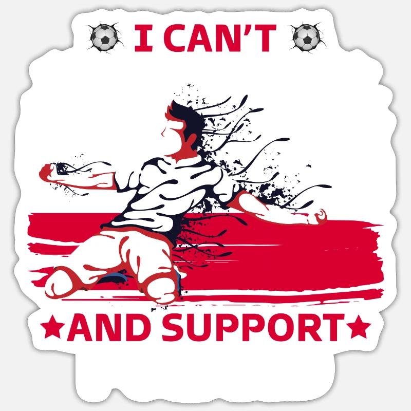 keep calm and support poland Sticker size S (10 x 10 cm)