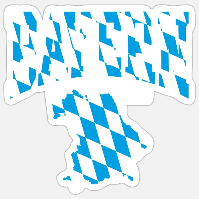 Bavière - Sticker taille S (10 x 10 cm) - blanc mat