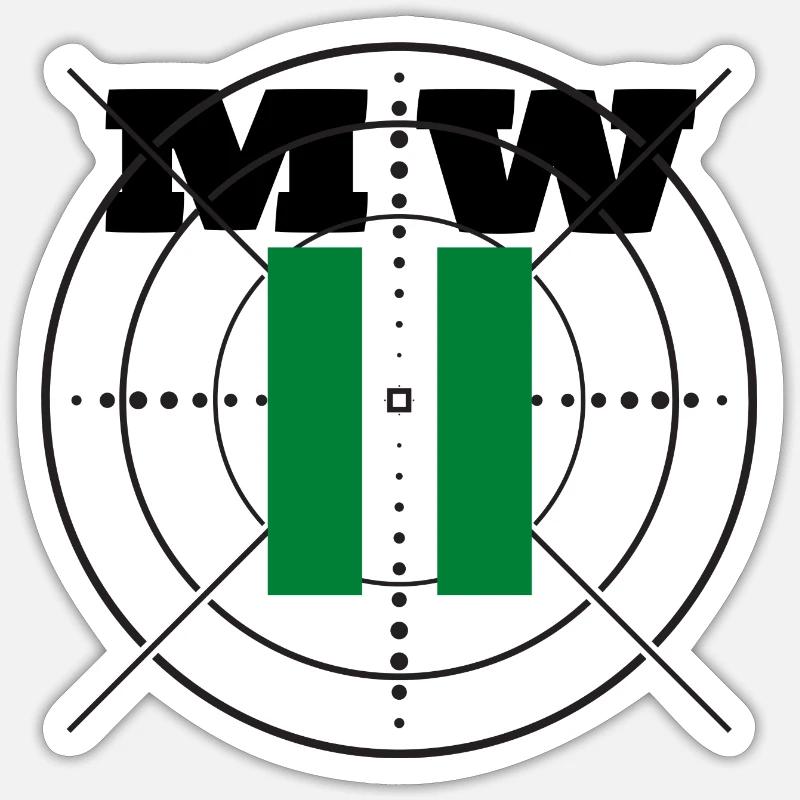 COD MW2 target - Sticker size S (10 x 10 cm) - white matte