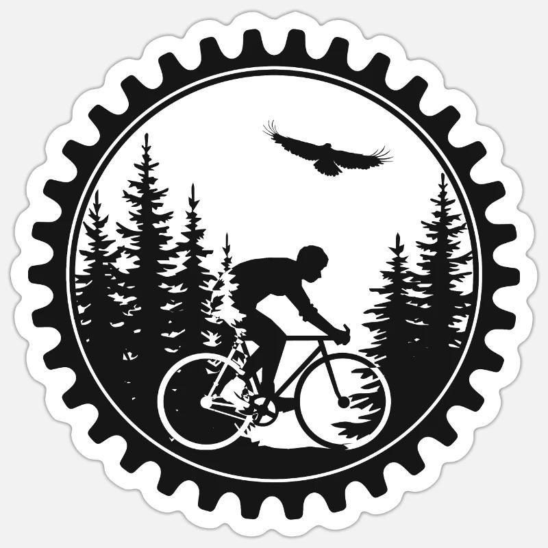 Vélo - Sticker taille S (10 x 10 cm) - blanc mat