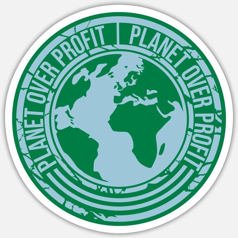 Planète sur le devis de profit Sticker taille S (10 x 10 cm)