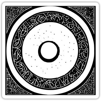 Sun Moon Mosaic Astrology mystical symbol 8 - Sticker size S (10 x 10 cm) - white matte - Front