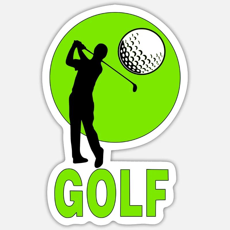Golf - Sticker taille S (10 x 10 cm) - blanc mat