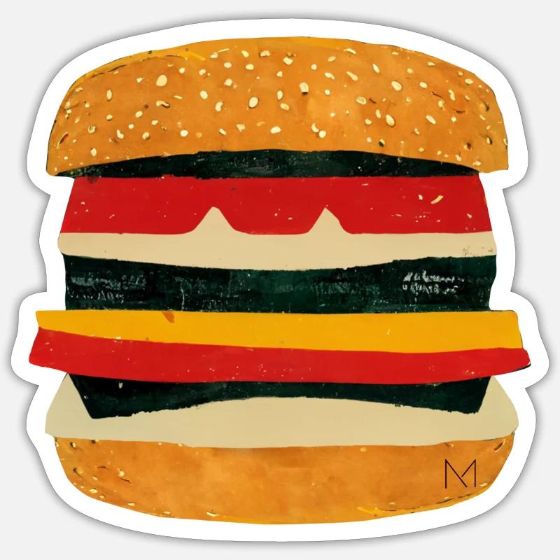 burgerTEE Sticker taille S (10 x 10 cm)
