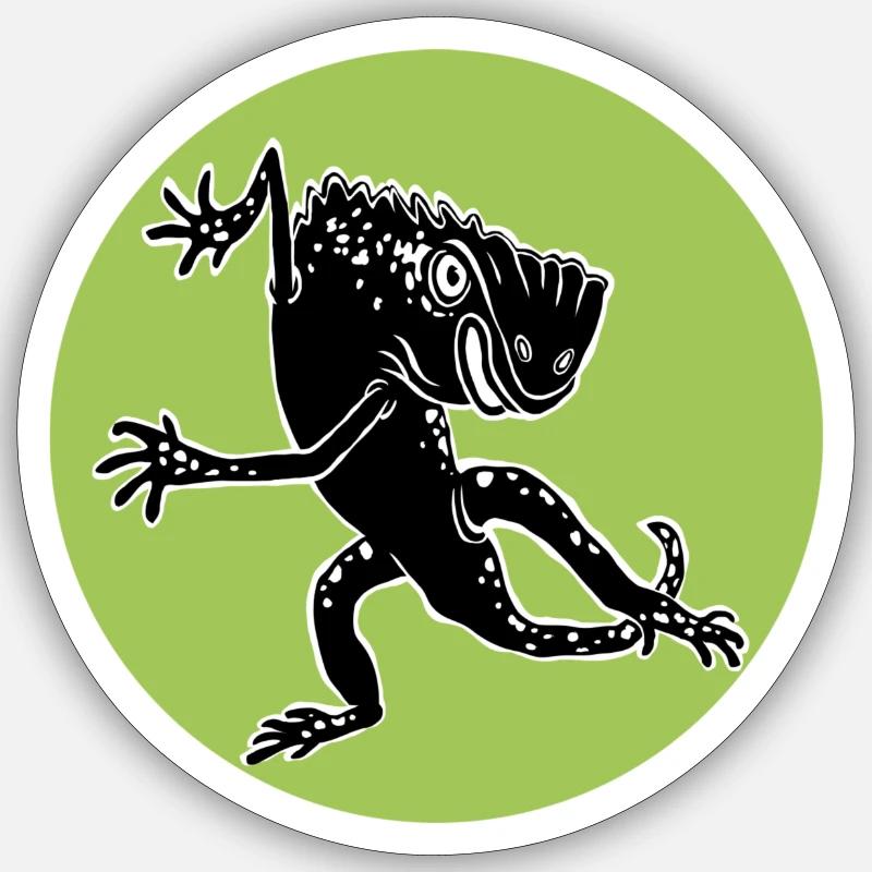 dancing lizard Sticker size S (10 x 10 cm)