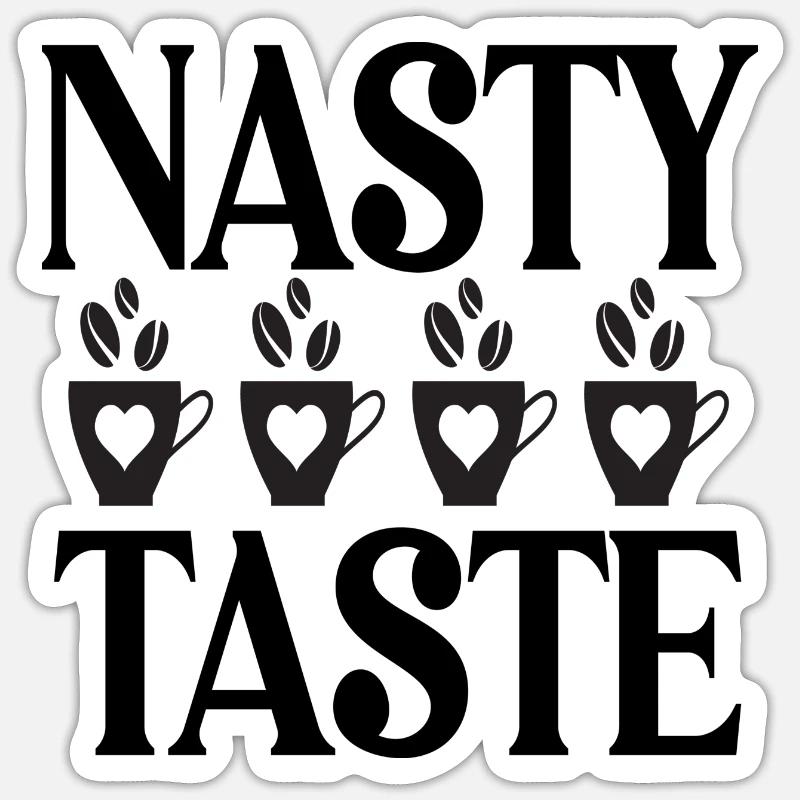 Nasty Button Sticker size S (10 x 10 cm)