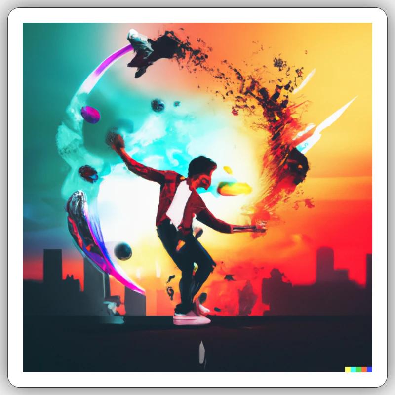 Crazy Eights Sticker size S (10 x 10 cm)