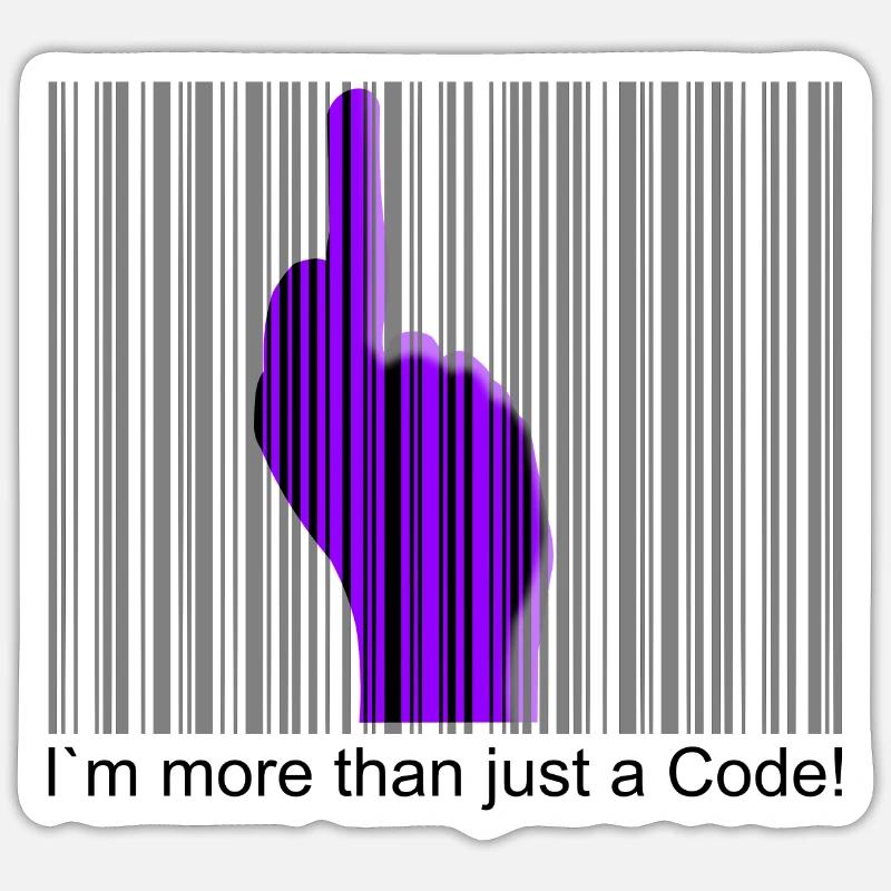 I'm more than just a Code! Sticker size S (10 x 10 cm)