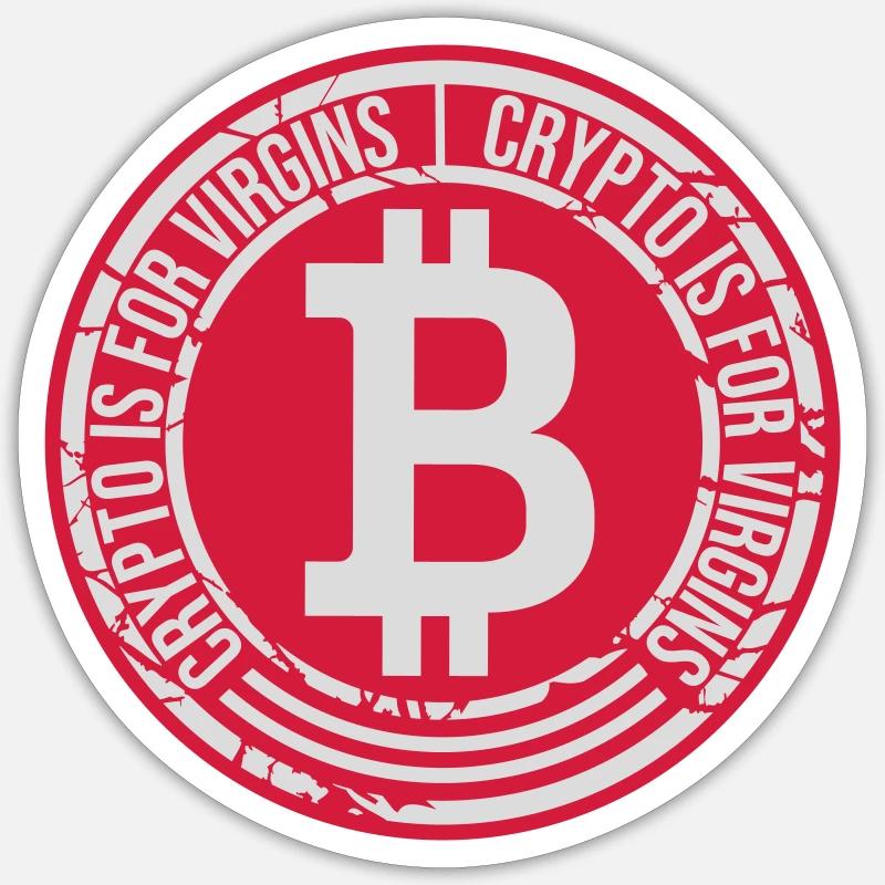 Crypto est pour les vierges - Sticker taille S (10 x 10 cm) - blanc mat