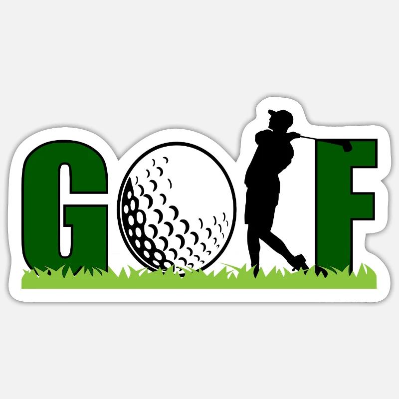 Golf - Sticker size S (10 x 10 cm) - white matte