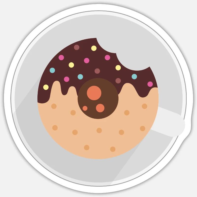 Dough-fee - Sticker Größe S (10 x 10 cm) - Mattweiß