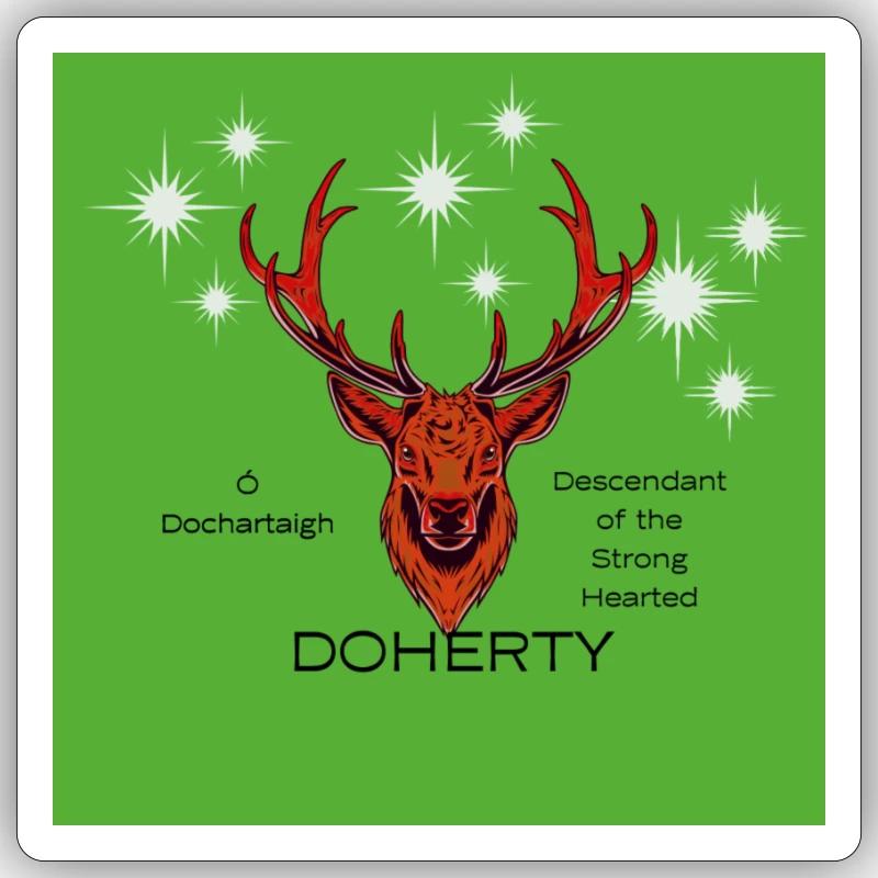 Doherty - Sticker Größe S (10 x 10 cm) - Mattweiß
