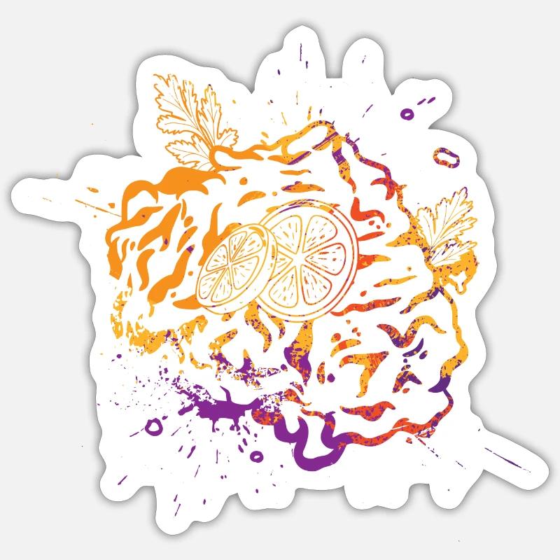 Schnitzel coloré Sticker taille S (10 x 10 cm)