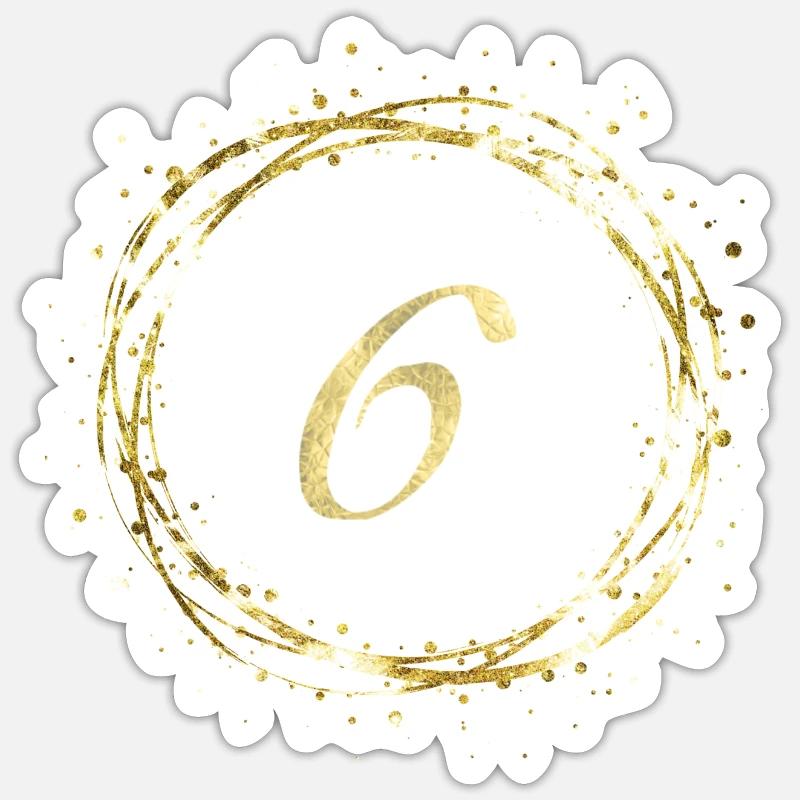 6 - Sticker Größe S (10 x 10 cm) - Mattweiß