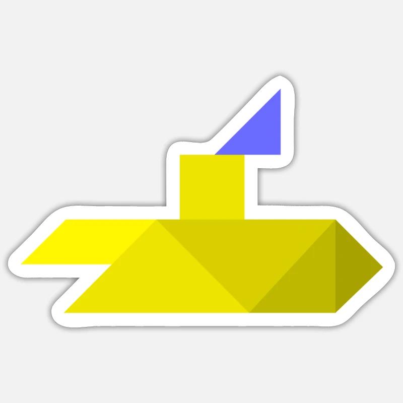 U-Boot - Tangram Sticker Größe S (10 x 10 cm)