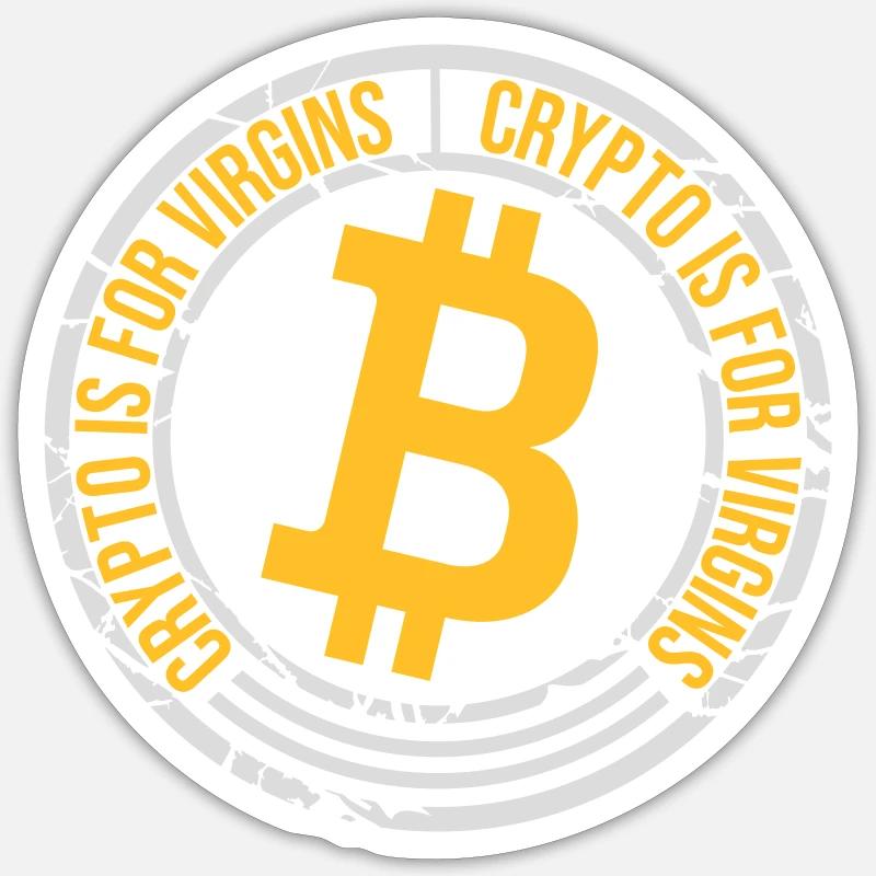 crypto is for virgins Sticker Größe S (10 x 10 cm)