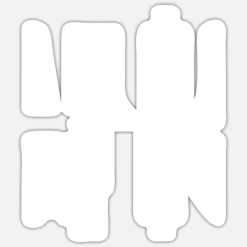 Funk Retro - Sticker size S (10 x 10 cm) - white matte