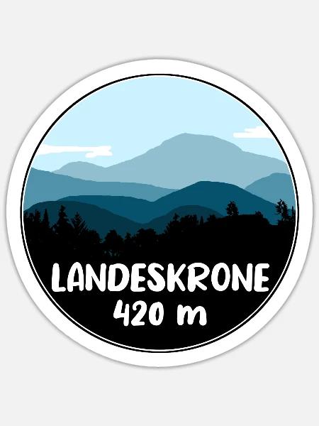 Landeskrone Sachsen Görlitz - Sticker Größe S (10 x 10 cm) - Mattweiß