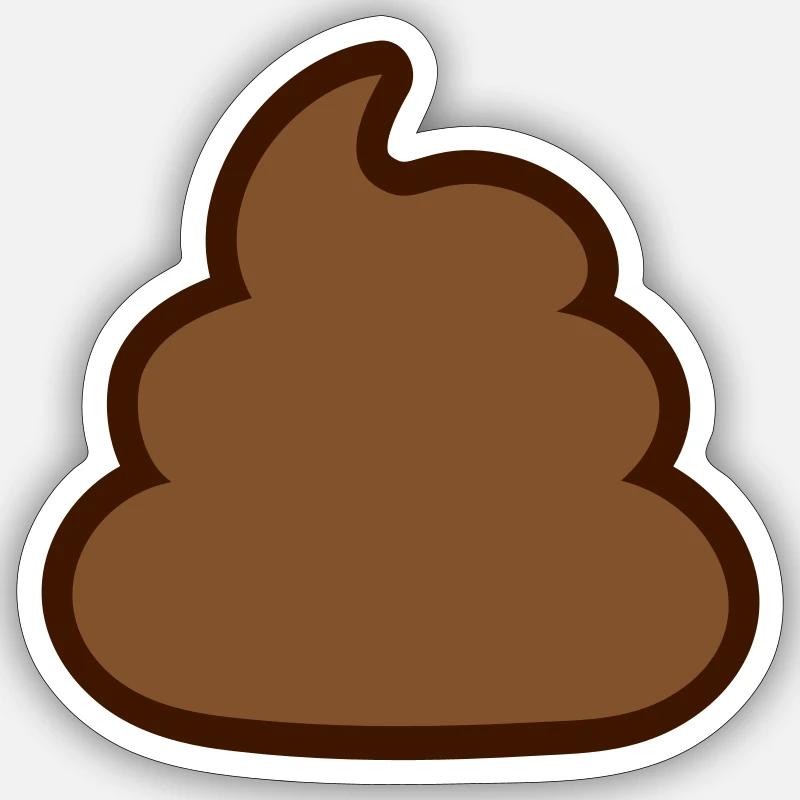 Icona disgustosa del mucchio di merda Sticker formato S (10 x 10 cm)