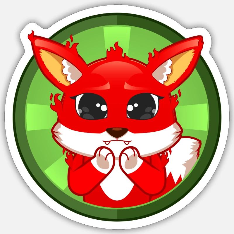 Fuchs große Augen Sticker Größe S (10 x 10 cm)