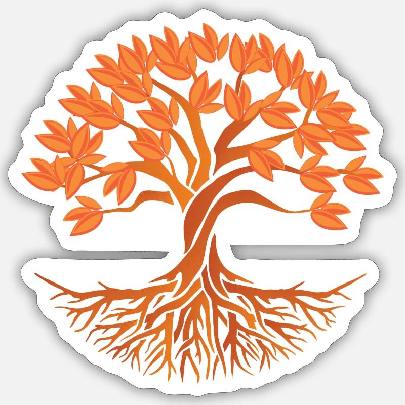 PEACE LOVE TREE Sticker size S (10 x 10 cm)