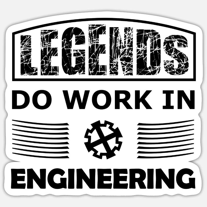 Les professionnels de l’ingénierie - Sticker taille S (10 x 10 cm) - blanc mat