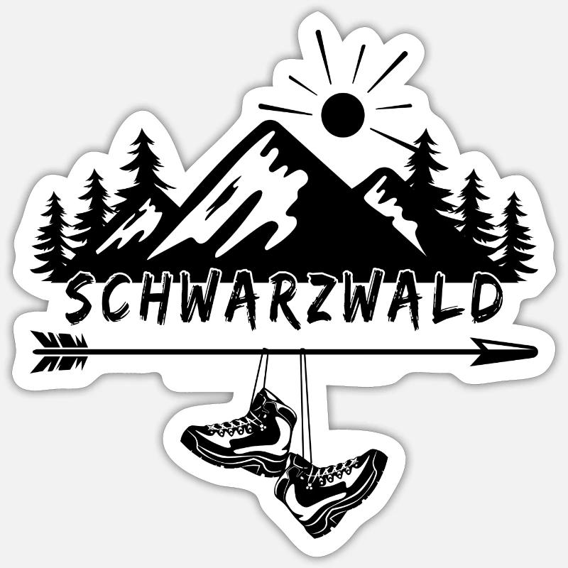 Black Forest - Sticker size S (10 x 10 cm) - white matte