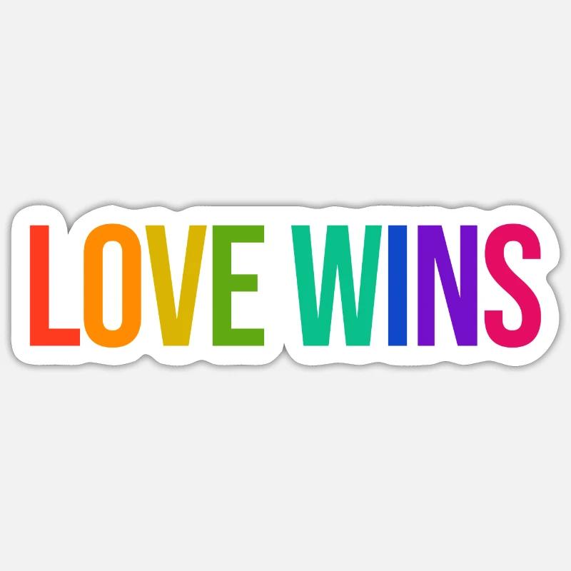 Rainbow Lgbt Equality Statement Trots Sticker maat S (10 x 10 cm)
