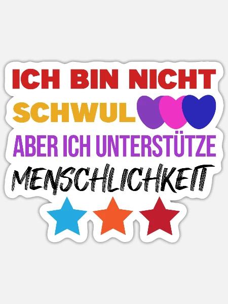 Lesbisch Lgbt Gleichberechtigung Statement Herz - Sticker Größe S (10 x 10 cm) - Mattweiß