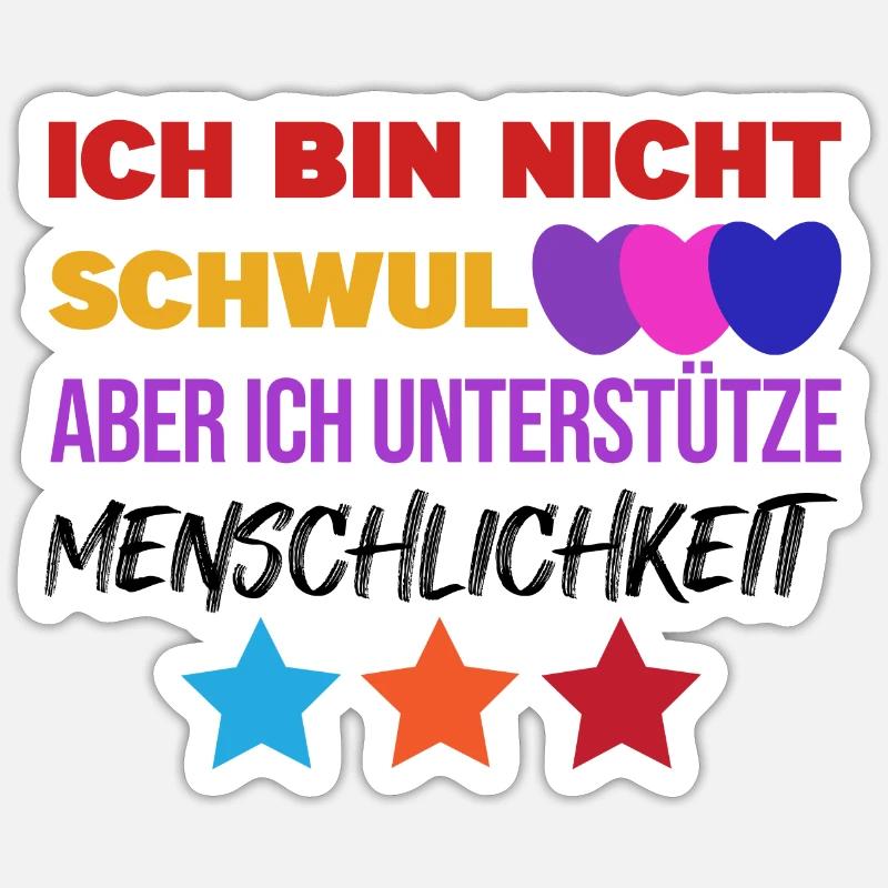 Lesbisch Lgbt Gleichberechtigung Statement Herz - Sticker Größe S (10 x 10 cm) - Mattweiß
