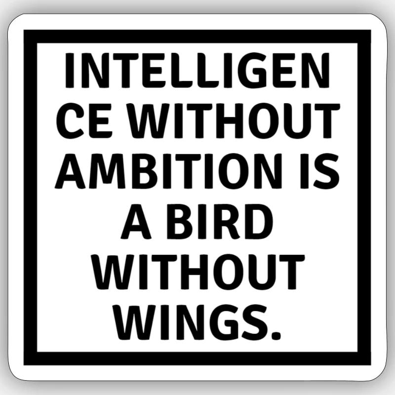 Intelligence... - Sticker taille S (10 x 10 cm) - blanc mat