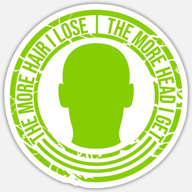 I get more head - Sticker size S (10 x 10 cm) - white matte
