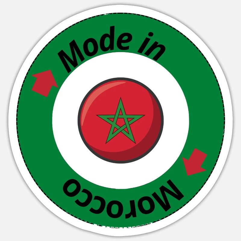 equipe de maroc - Sticker taille S (10 x 10 cm) - blanc mat
