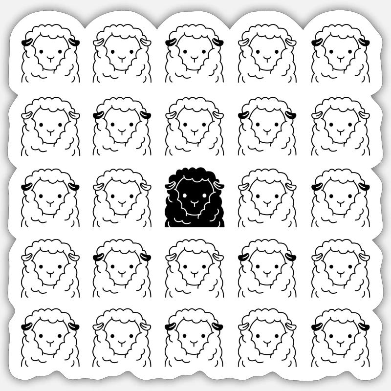 Sheep 1 Sticker size S (10 x 10 cm)