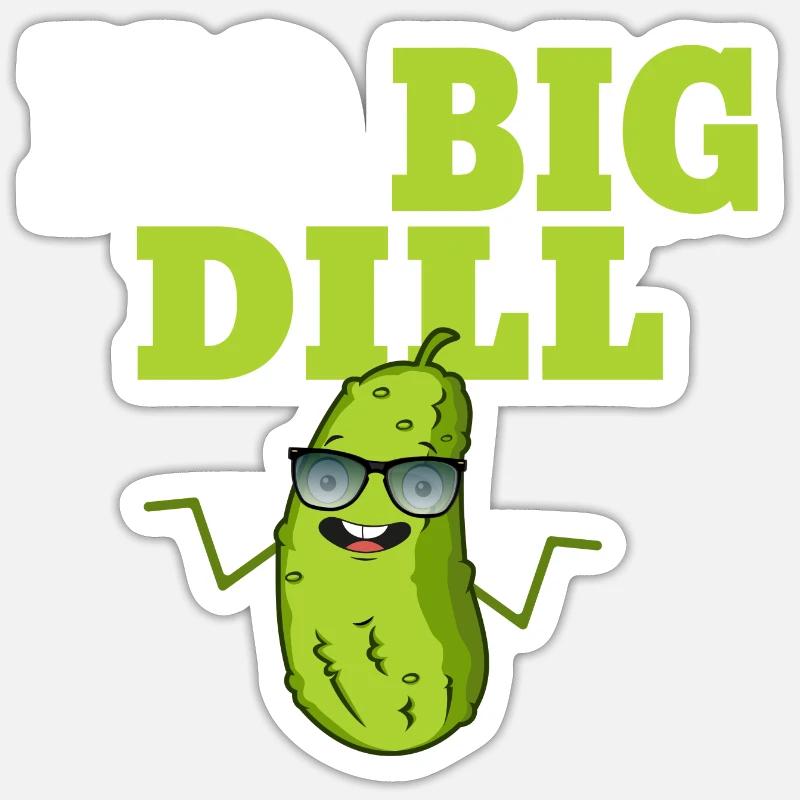 Pas de gros concombre cornichon à l’aneth Sticker taille S (10 x 10 cm)
