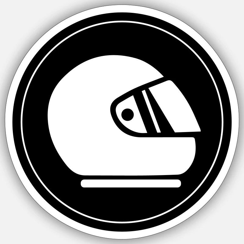 Pilote de course barre cercle de course Sticker taille S (10 x 10 cm)